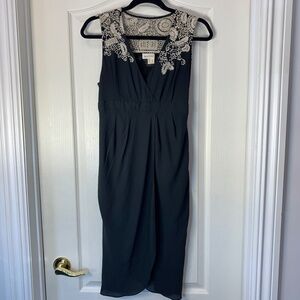 Meadow Rue for Anthropologie Black Embroidered Dress UK 6 (US 2) – Romantic Boho